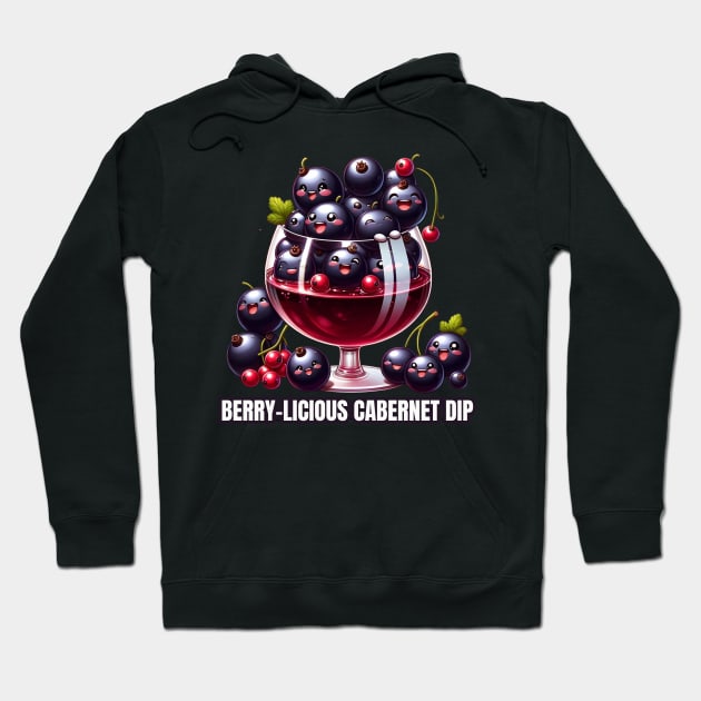 Berry-licious Cabernet Cheer - Dive Into Wine Delight Shirt Hoodie by vk09design